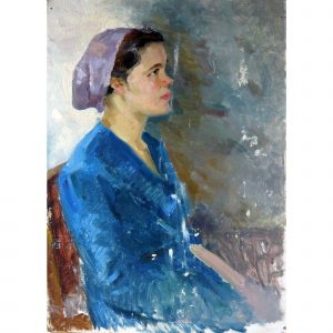 Этюд к портрету «Женщина в голубом»