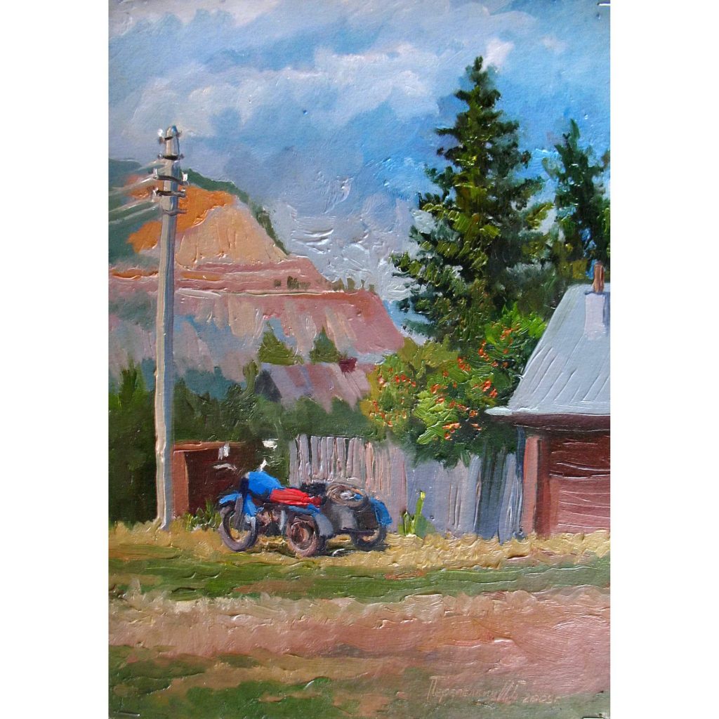 Попова гора и мотоцикл. Этюд №229