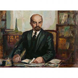 Портрет В.И. Ленина за работой