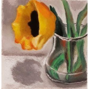 Жёлтый тюльпан в вазе