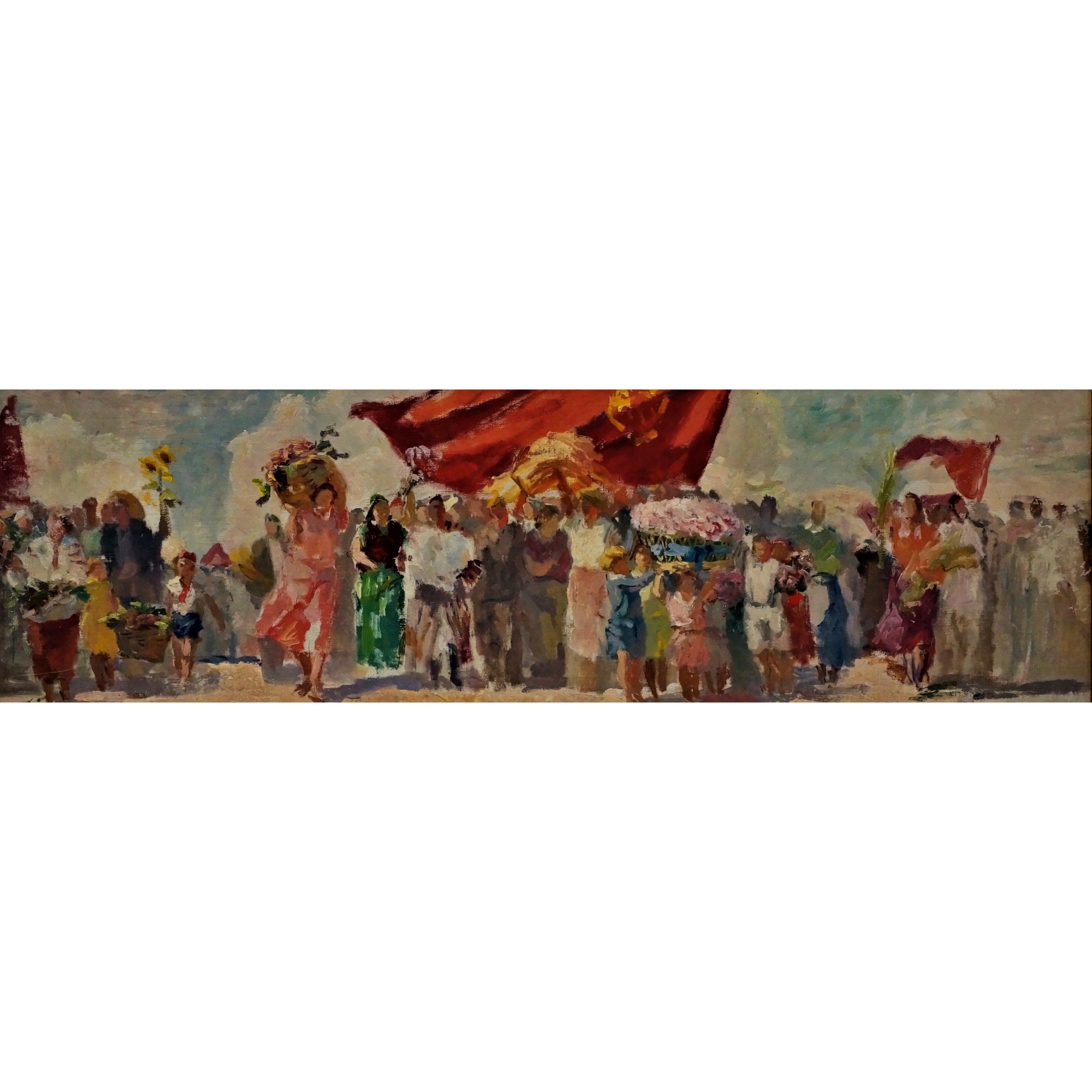 Знатные люди страны Советов. Эскиз панно для Советского павильона на Международной выставке в Нью-Йорке
