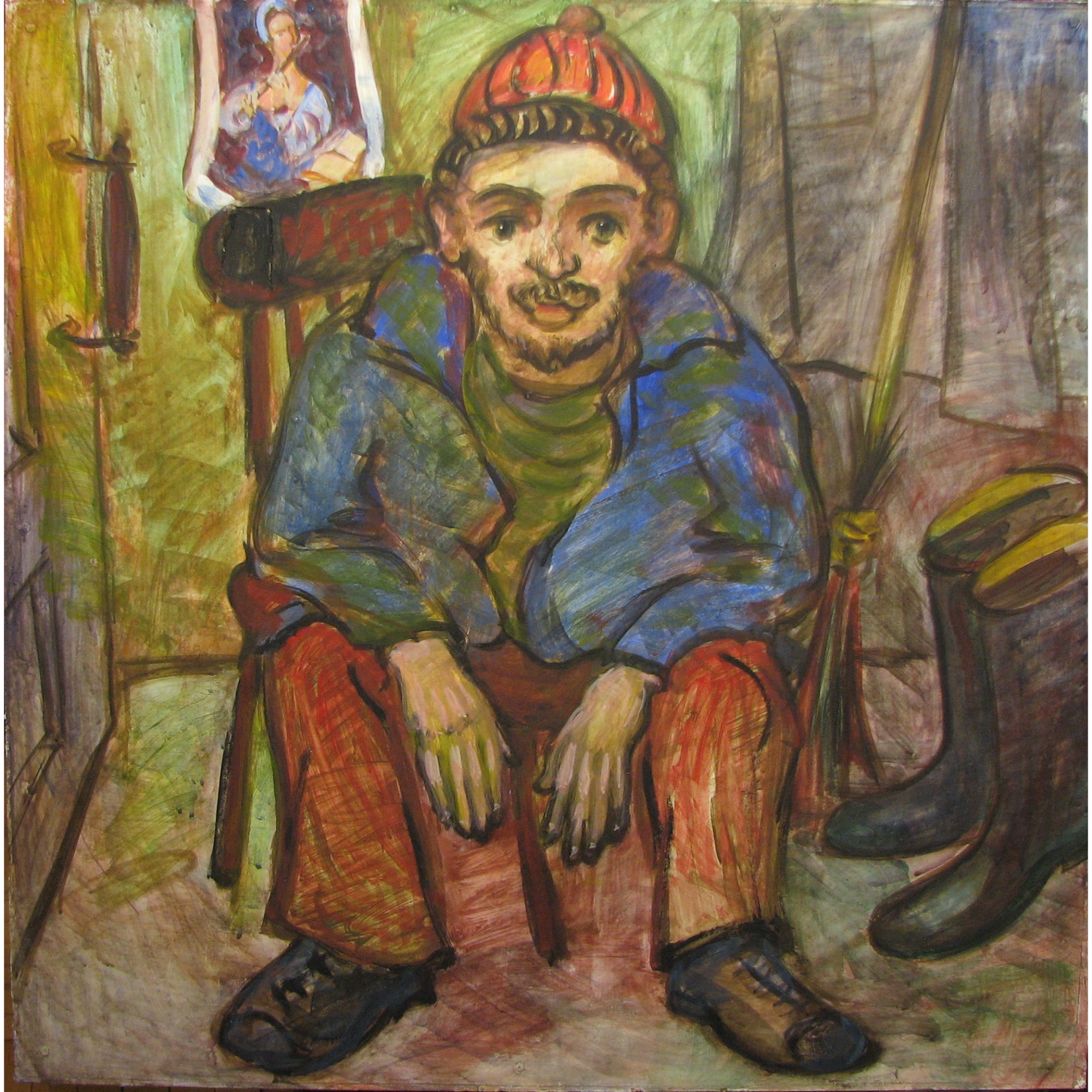  картину Дворник сидящий  от художника Данилов Андрей