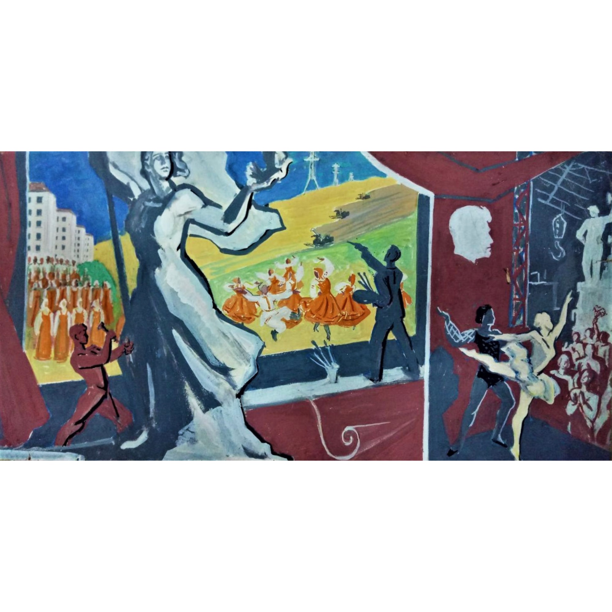 Купить картину Эскиз оформления павильона для ВДНХ в Москве от художника  Павловский Серафим