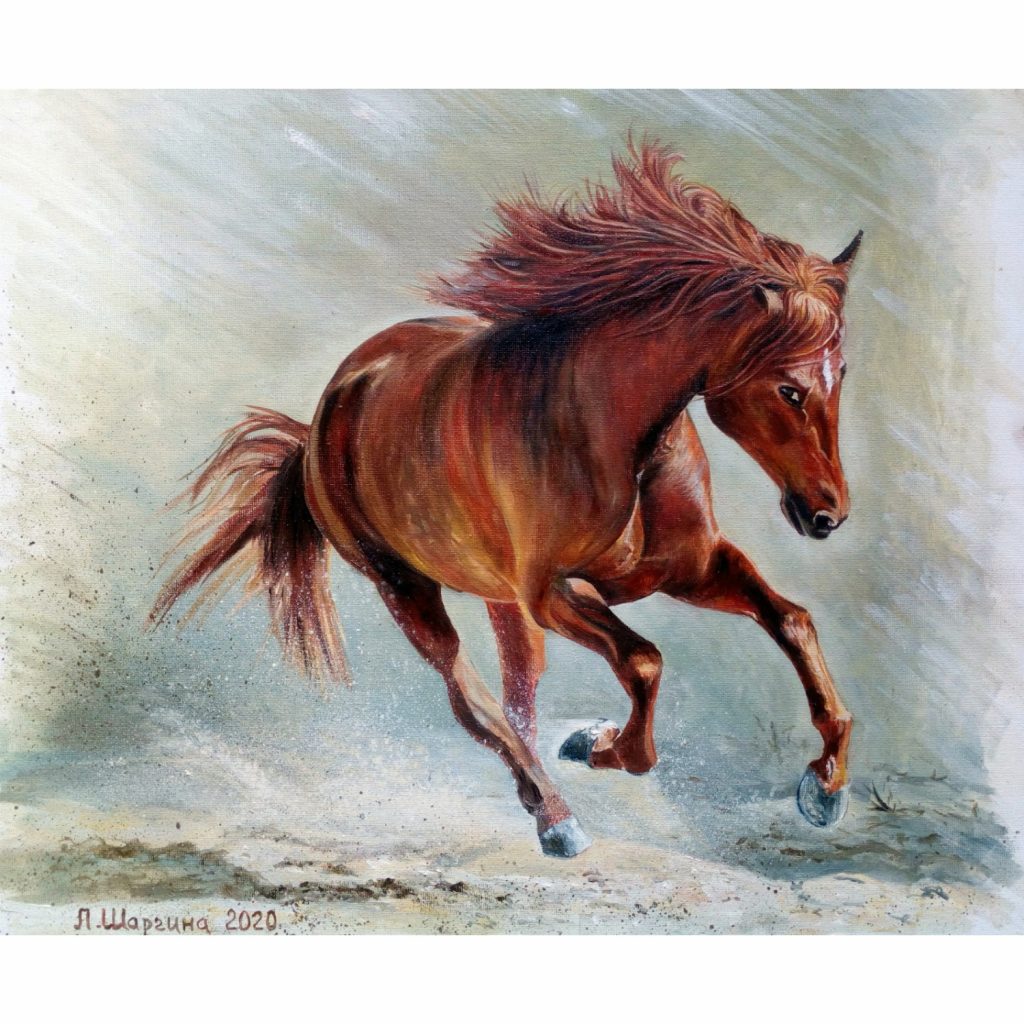 Купить картину Рыжий конь в Москве от художника Шаргина Любовь