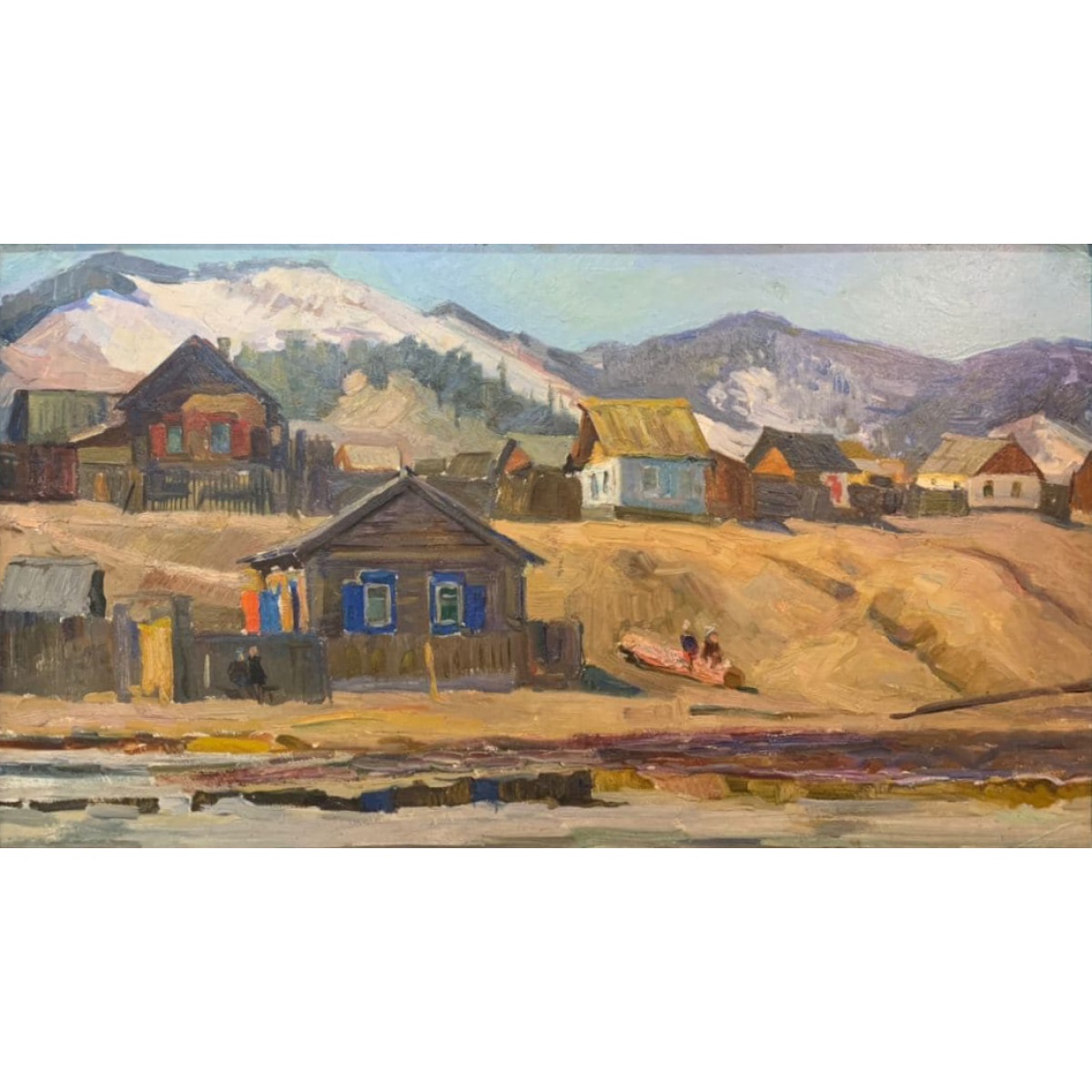 Купить картину Алтайская деревня в Москве от художника Баженов Георгий