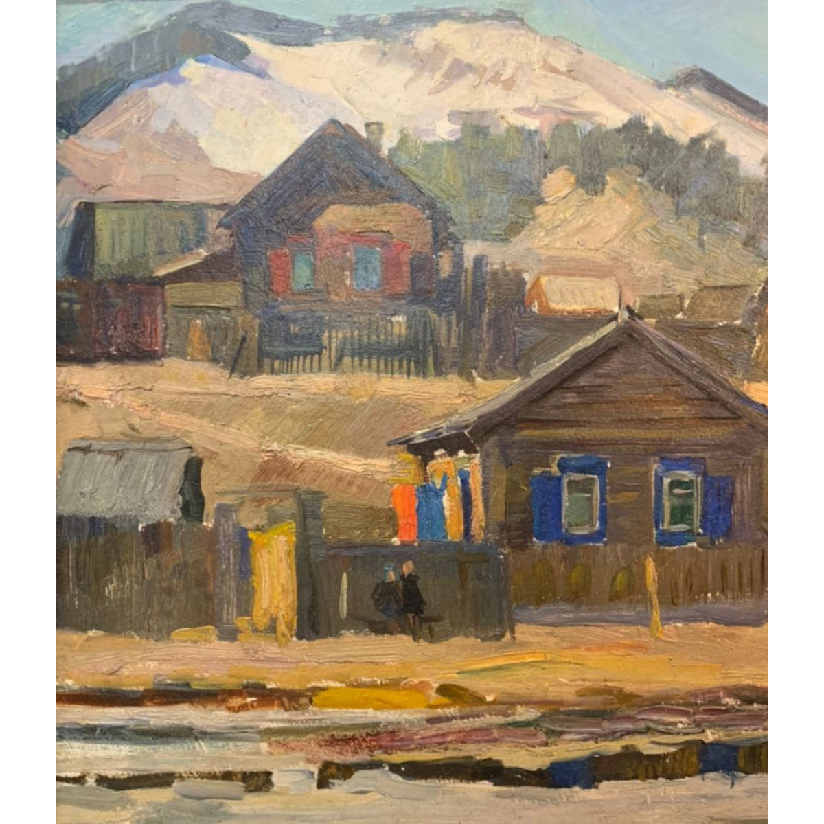 Купить картину Алтайская деревня в Москве от художника Баженов Георгий