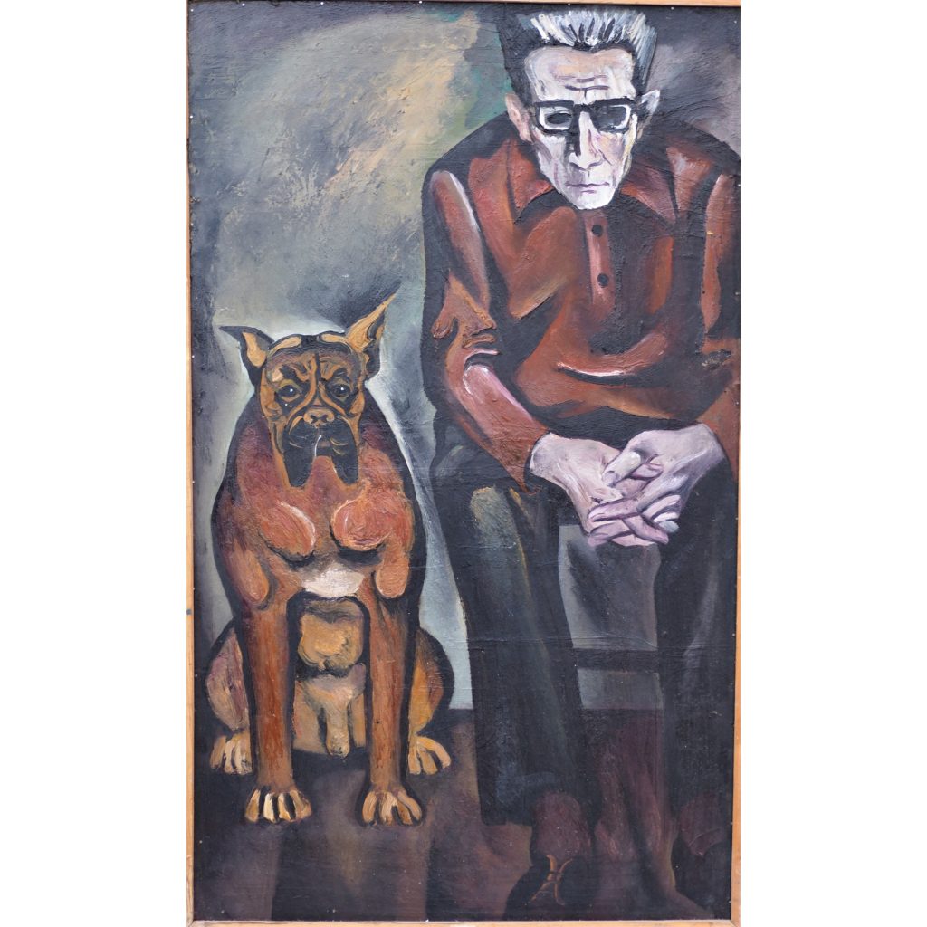 Мужской портрет с собакой
