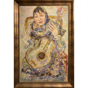 Женский портрет с гитарой