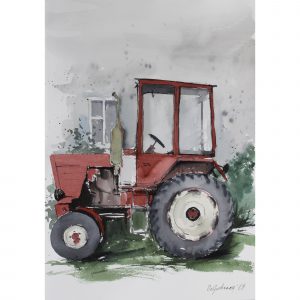 Красный трактор