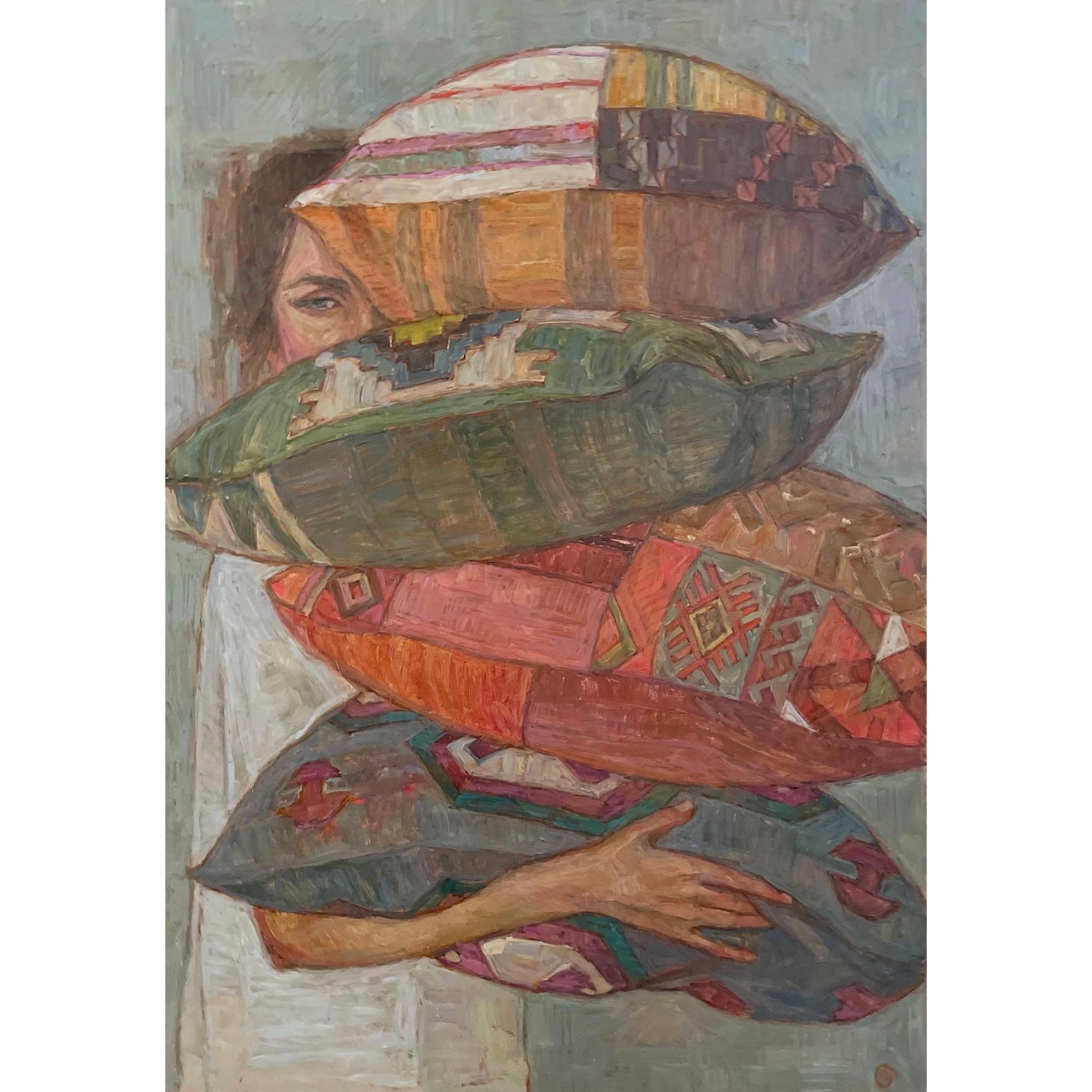 Купить картину Она с подушками  от художника Хибатова Залифа