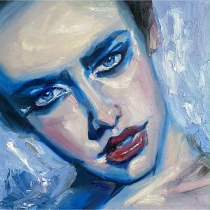 Портрет девушки в голубом
