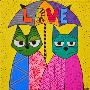 Коты под зонтом