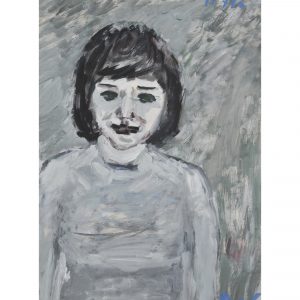 Портрет молодой женщины в сером