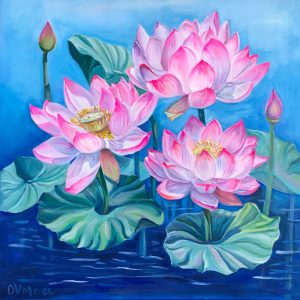 Dance of Pink Water Lilies