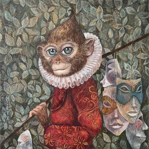Картина на холсте Три обезьяны Gangster Monkey - KARTYNA SHOP