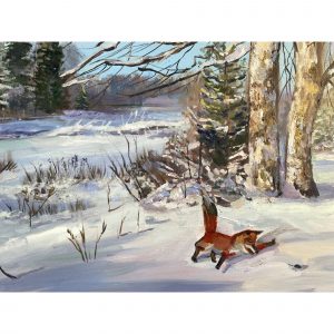 Зимний сюжет с лисичкой