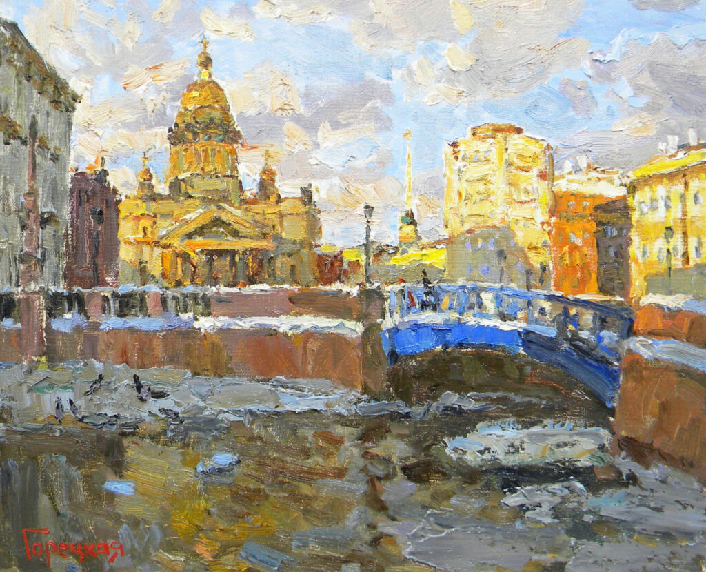 Синий мост в Санкт-Петербурге