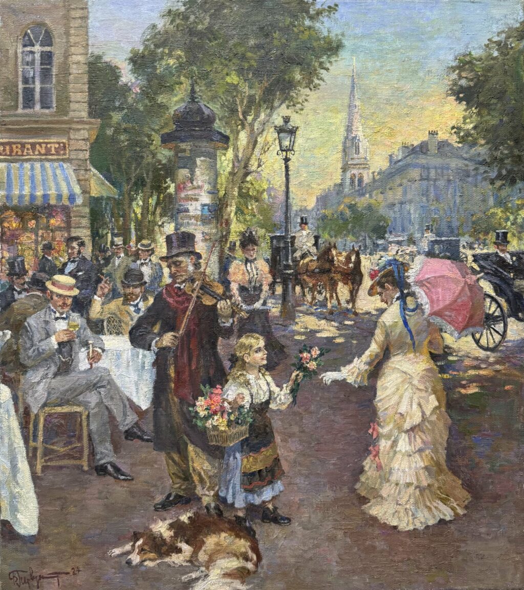 Маленькая цветочница. На бульваре. Серия «Русская усадьба»